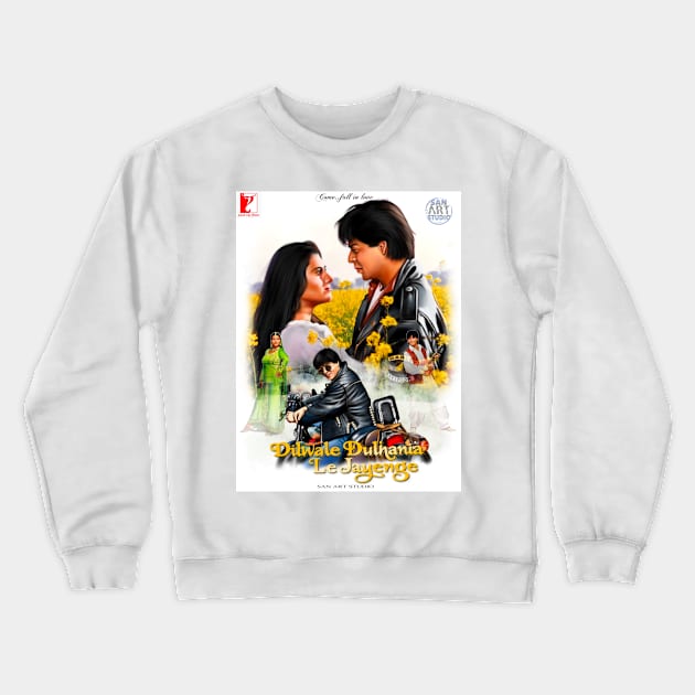 ShahrukhKajol Crewneck Sweatshirt by SAN ART STUDIO 